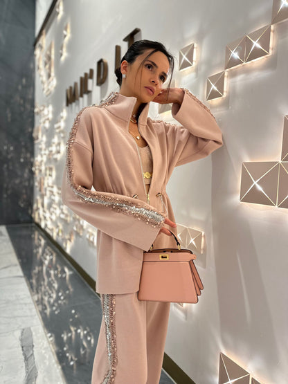 ✨ Tuta da Donna con Strisce di Paillettes – Brilla con Eleganza, Vivi con Stile