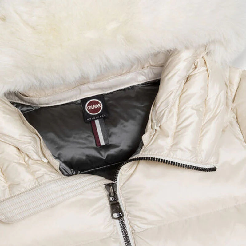 Piumino con Cappuccio e Pelliccia Colmar💕